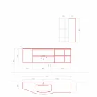 Zawieszona kompozycja projektowa, nowoczesne meble łazienkowe - Callisi5 Viadurini