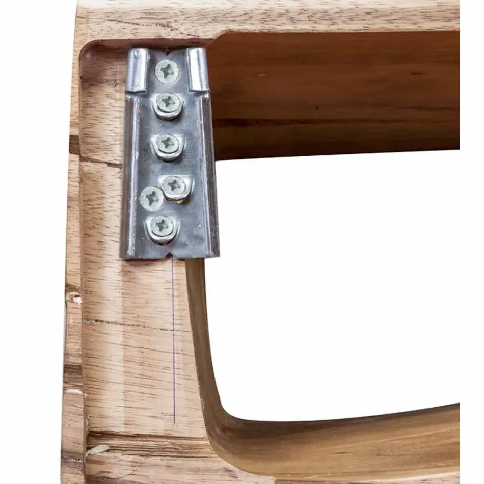 Zawieszona kompozycja mebli łazienkowych z nowoczesnego drewna tekowego - Kristi Viadurini