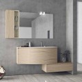 Zawieszona i nowoczesna kompozycja do łazienki, wykonana we Włoszech Design - Callisi4