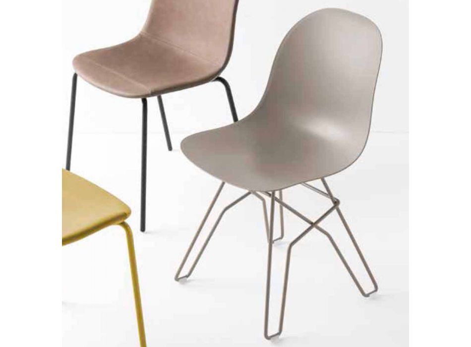 Connubia Akademia Calligaris krzesło nowoczesny projekt wykonany we Włoszech, 2 szt Viadurini