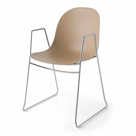 Connubia Akademia Calligaris nowoczesne krzesło z polipropylenu, 2 szt Viadurini