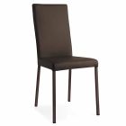 Connubia Calligaris Garda nowoczesne krzesło tkaniną i metalu, 2 kawałki Viadurini