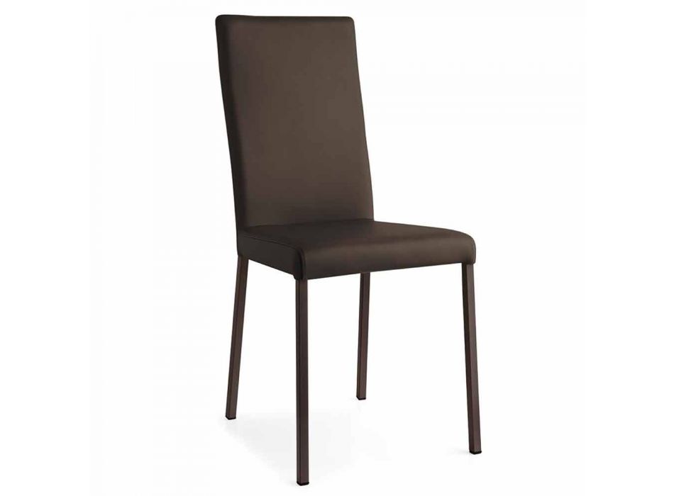 Connubia Calligaris Garda nowoczesne krzesło tkaniną i metalu, 2 kawałki Viadurini