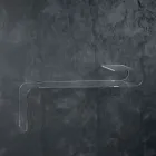 Zawieszona konsola ścienna w przezroczystym akrylu kryształowym - Cesarea Viadurini