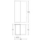 Wysuwana konsola 150 cm z metalu i melaminy Made in Italy - Flap Viadurini