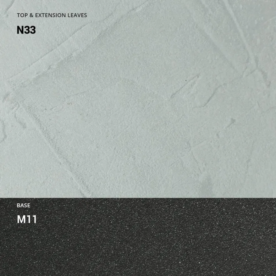 Wysuwana konsola 150 cm z metalu i melaminy Made in Italy - Flap Viadurini