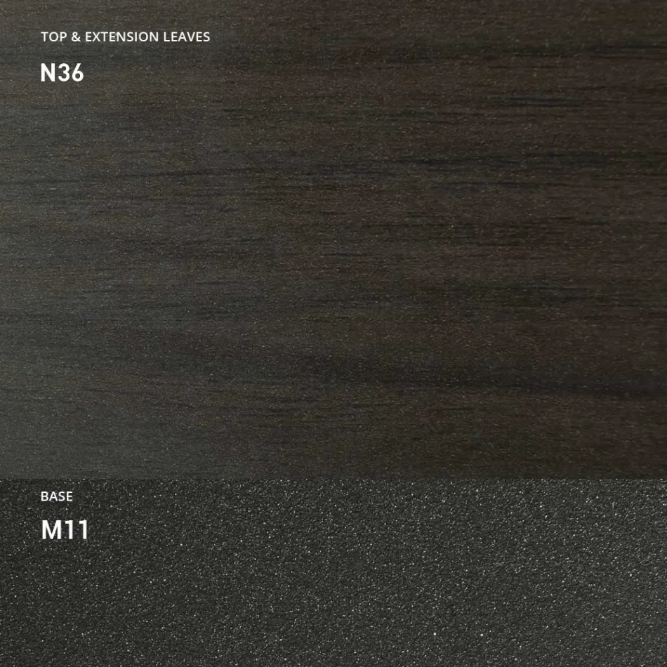 Wysuwana konsola 150 cm z metalu i melaminy Made in Italy - Flap Viadurini