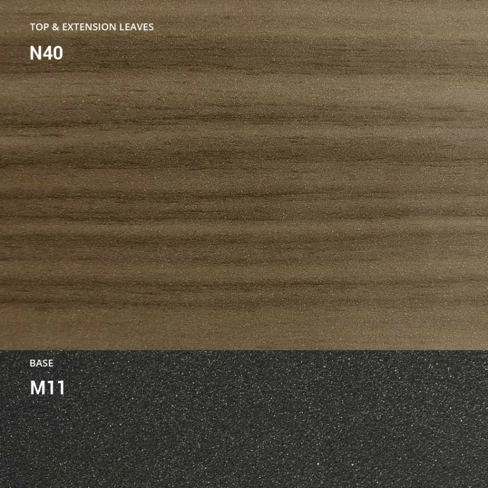 Wysuwana konsola 150 cm z metalu i melaminy Made in Italy - Flap Viadurini