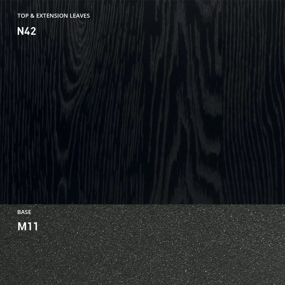 Wysuwana konsola 150 cm z metalu i melaminy Made in Italy - Flap Viadurini