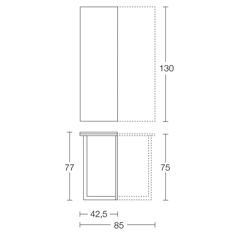 Wysuwana konsola 150 cm z metalu i melaminy Made in Italy - Flap Viadurini