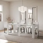 Rozkładana konsola do 181 cm z paneli melaminowych Made in Italy - Drago Viadurini