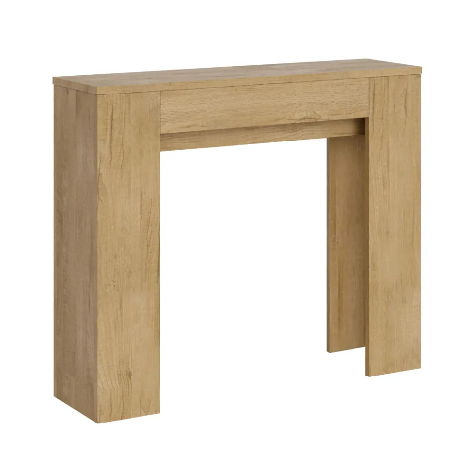 Rozkładana konsola do 181 cm z paneli melaminowych Made in Italy - Drago Viadurini