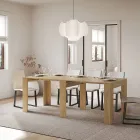 Rozkładana konsola do 181 cm z paneli melaminowych Made in Italy - Drago Viadurini