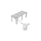 Rozkładana konsola do 211 cm z paneli melaminowych Made in Italy - Principessa Viadurini
