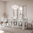 Rozkładana konsola do 211 cm z paneli melaminowych Made in Italy - Principessa Viadurini