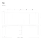 Wysuwana konsola do 290 cm z drewna melaminowego Made in Italy - Paride Viadurini