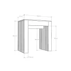 Rozkładana konsola do 299 cm z wewnętrznymi przedłużeniami Made in Italy - Klepsydra Viadurini