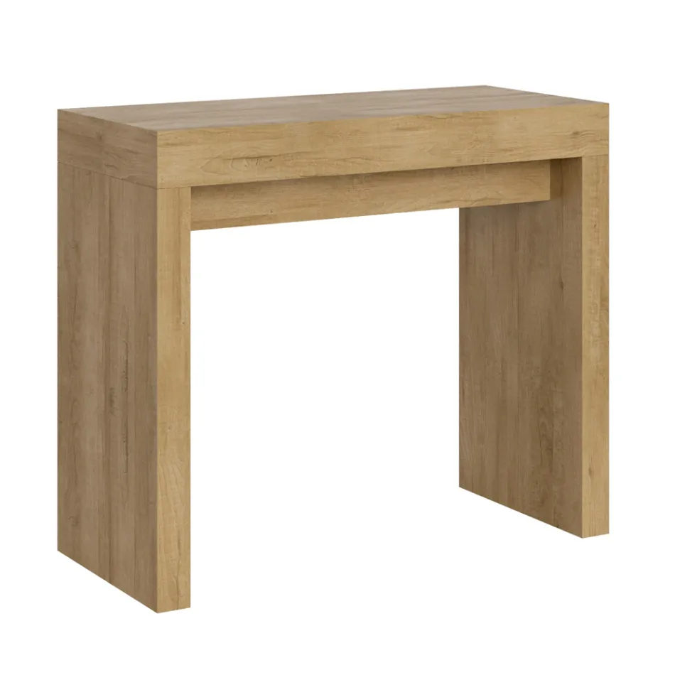 Rozkładana konsola do 300 cm z podparciem na 2 nogi Made in Italy - Phantom Viadurini