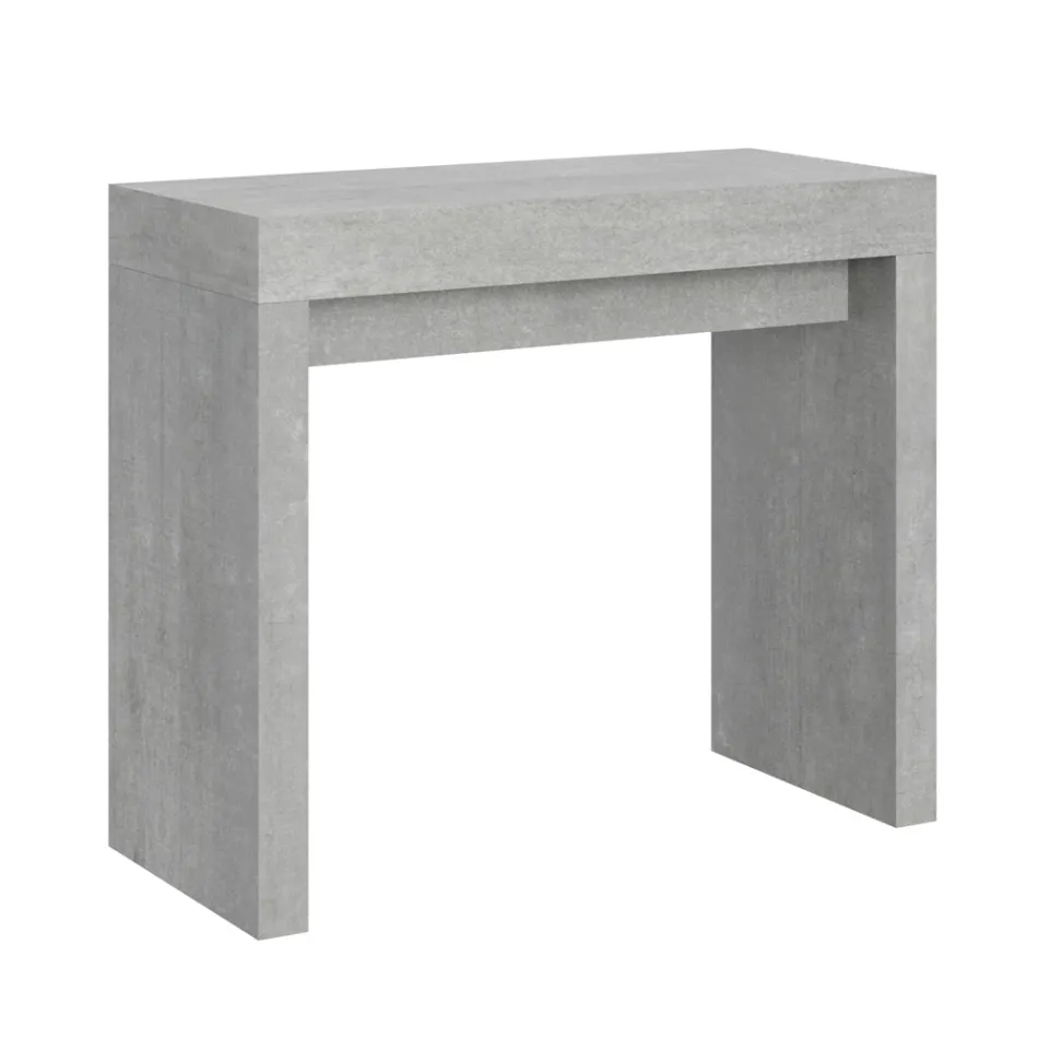 Rozkładana konsola do 300 cm z podpórką na 2 nogi Made in Italy - Phantom Viadurini