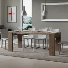 Rozkładana konsola do 300 cm z podpórką na 2 nogi Made in Italy - Phantom Viadurini