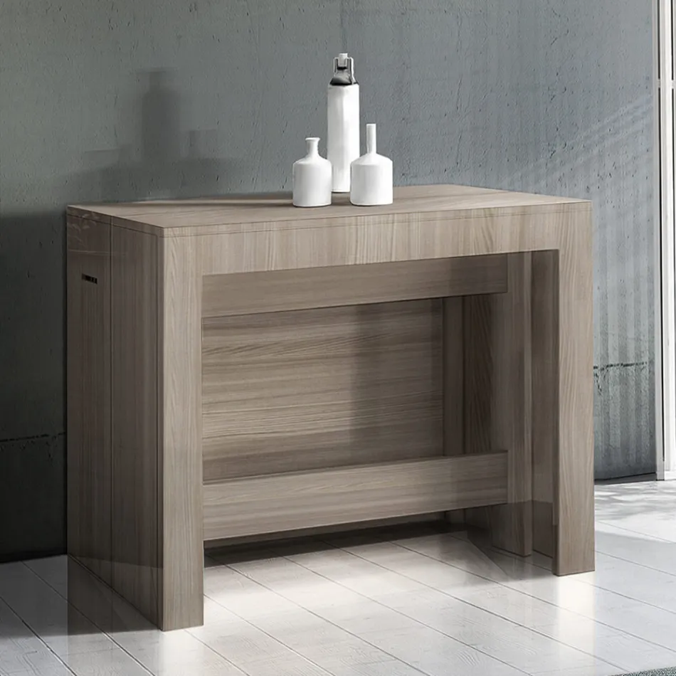 Konsola wysuwana do 300 cm od wejścia lub salonu w drewnie - Katharina Viadurini