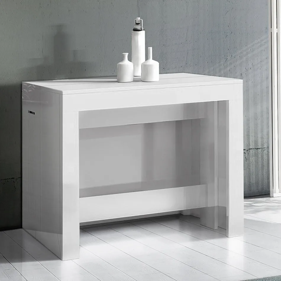 Konsola wysuwana do 300 cm od wejścia lub salonu w drewnie - Katharina Viadurini