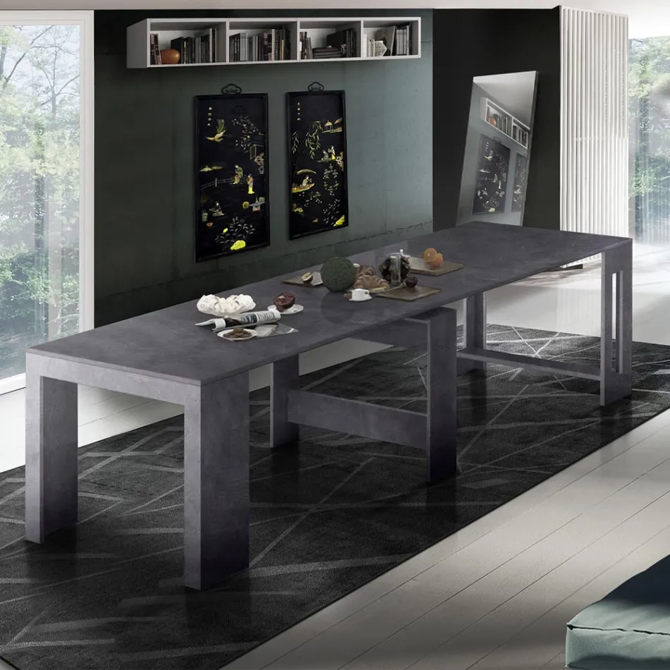 Konsola wysuwana do 300 cm od wejścia lub salonu w drewnie - Katharina Viadurini