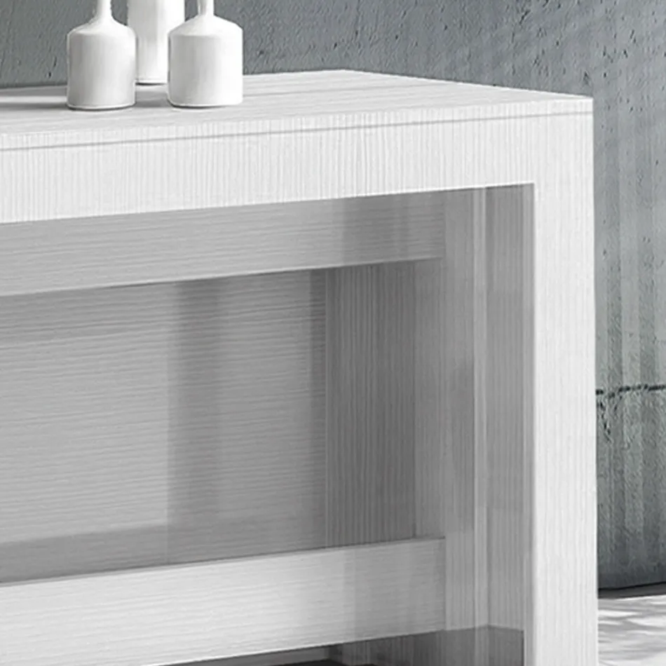 Konsola wysuwana do 300 cm od wejścia lub salonu w drewnie - Katharina Viadurini