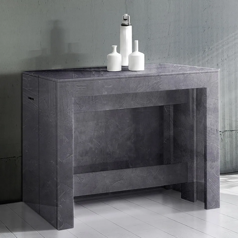 Konsola wysuwana do 300 cm od wejścia lub salonu w drewnie - Katharina Viadurini