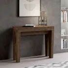 Rozkładana konsola do 300 cm z drewna Made in Italy - Tron Viadurini