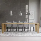 Rozkładana konsola do 300 cm z drewna Made in Italy - Tron Viadurini