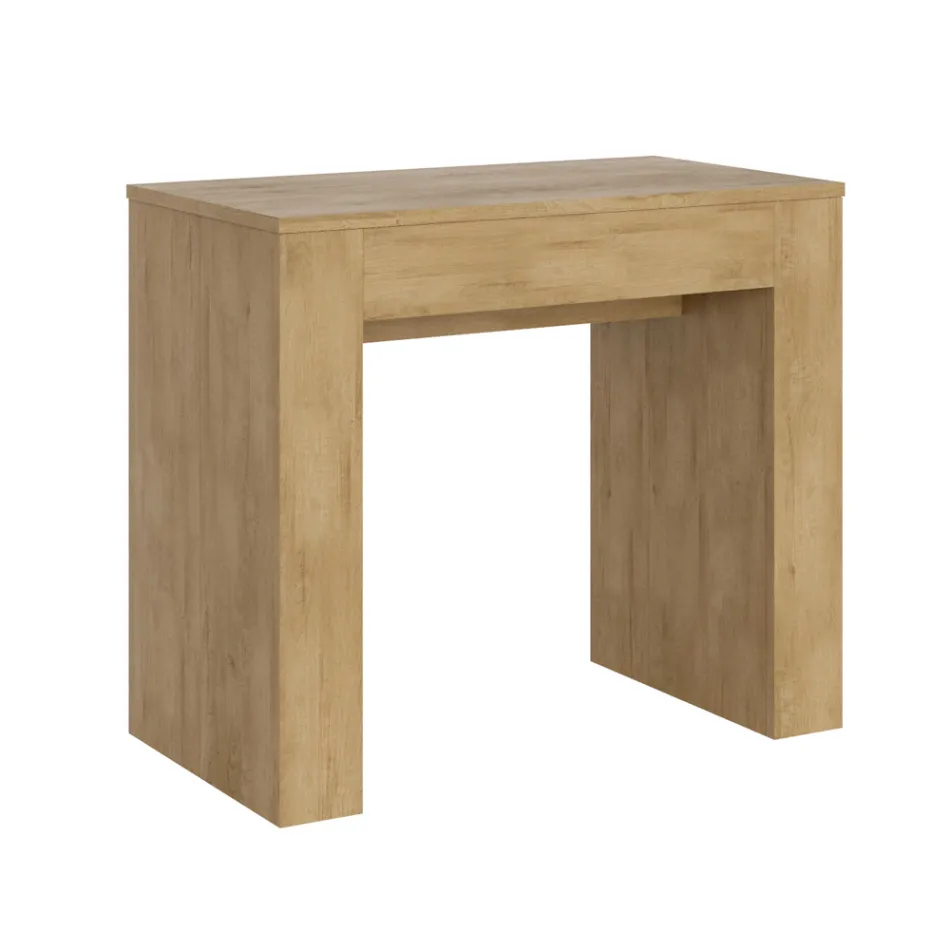 Rozkładana konsola do 307 cm z drewnianych mikrocząstek Made in Italy - Corona Viadurini