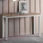 Wysuwana konsola z blatem z melaminy i podstawą z malowanego metalu - Adino Viadurini