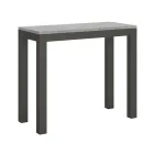 Wysuwana konsola o nowoczesnym designie z drewna i żelaza Made in Italy - nigdy Viadurini