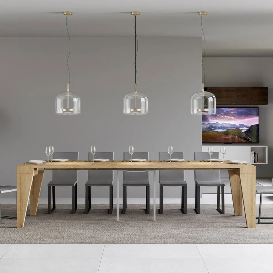 Wysuwana konsola dostępna w 2 różnych rozmiarach Made in Italy - Grifone Viadurini