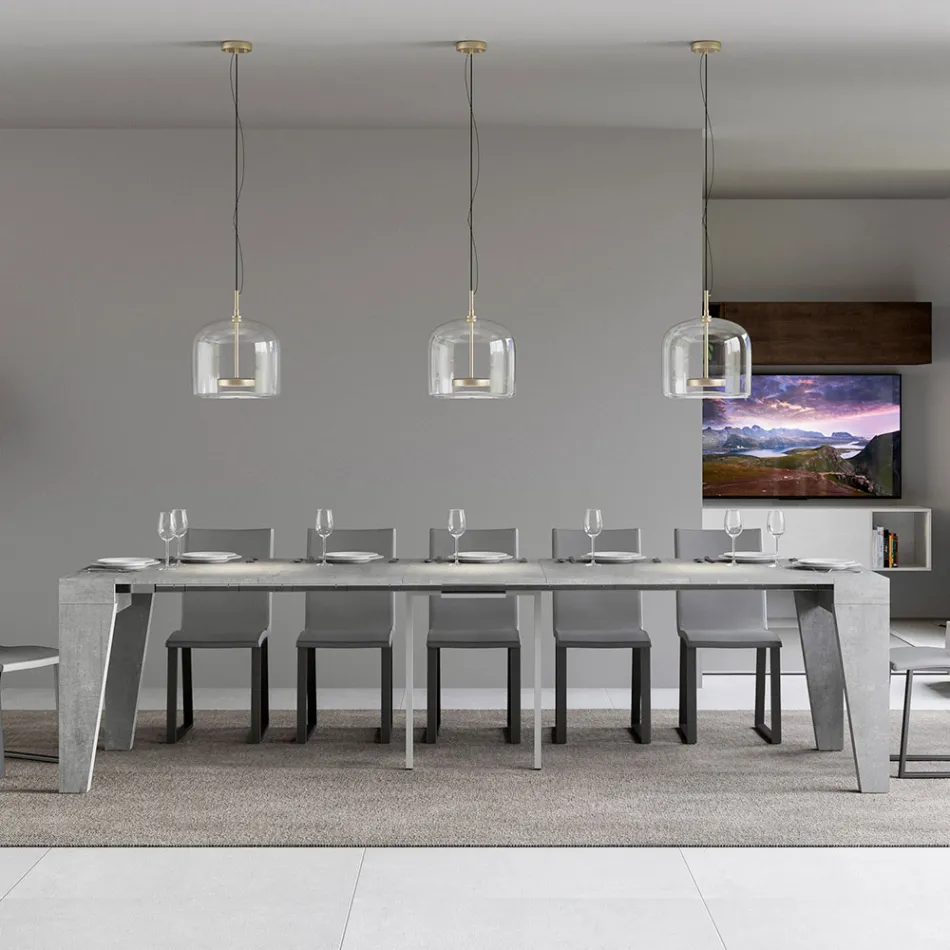 Wysuwana konsola dostępna w 2 różnych rozmiarach Made in Italy - Grifone Viadurini