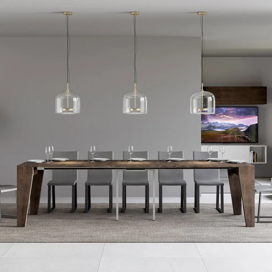 Wysuwana konsola dostępna w 2 różnych rozmiarach Made in Italy - Grifone Viadurini