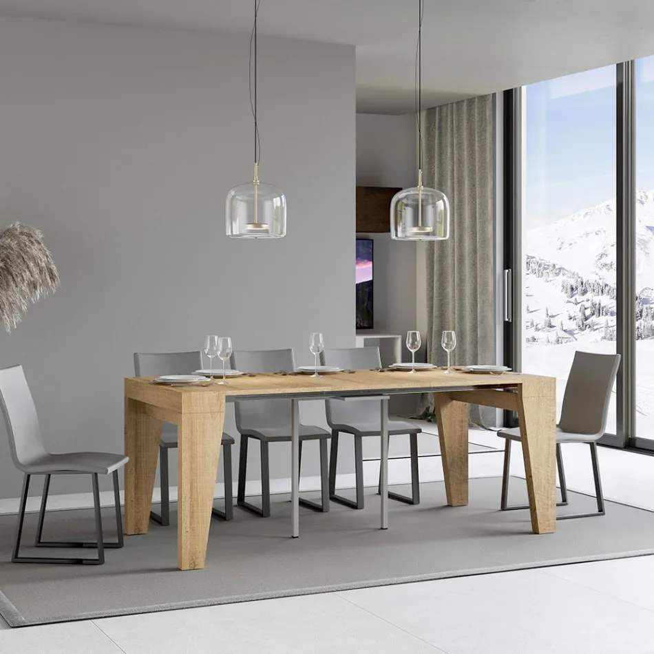 Wysuwana konsola dostępna w 2 różnych rozmiarach Made in Italy - Grifone Viadurini