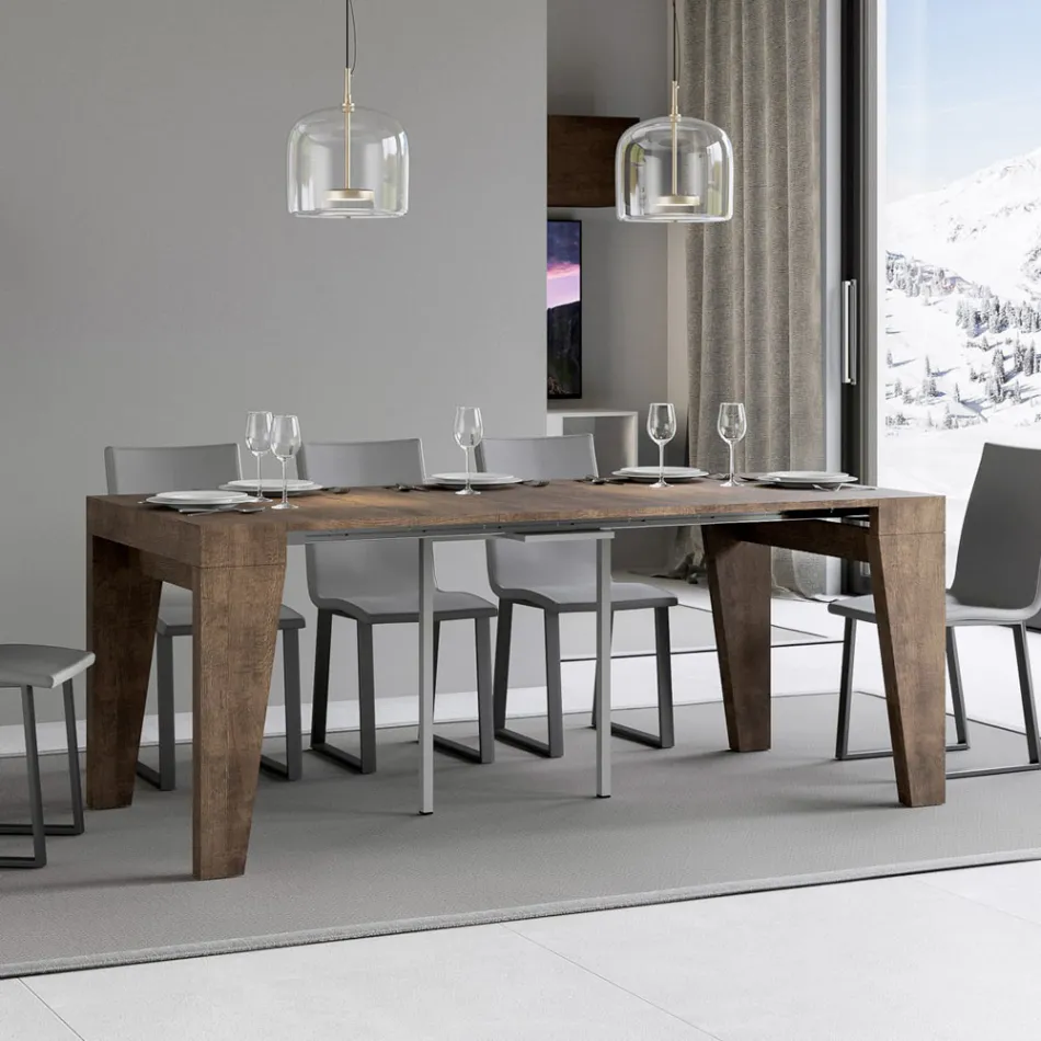 Wysuwana konsola dostępna w 2 różnych rozmiarach Made in Italy - Grifone Viadurini