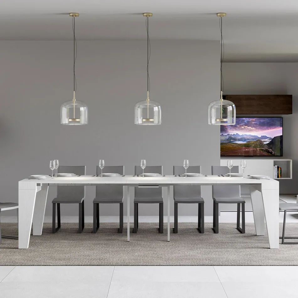 Wysuwana konsola dostępna w 2 różnych rozmiarach Made in Italy - Grifone Viadurini