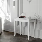 Wysuwana konsola z wykończeniem w kolorze orzecha lub białego jesionu Made in Italy - Folletto Viadurini