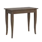 Wysuwana konsola z wykończeniem w kolorze orzecha lub białego jesionu Made in Italy - Folletto Viadurini