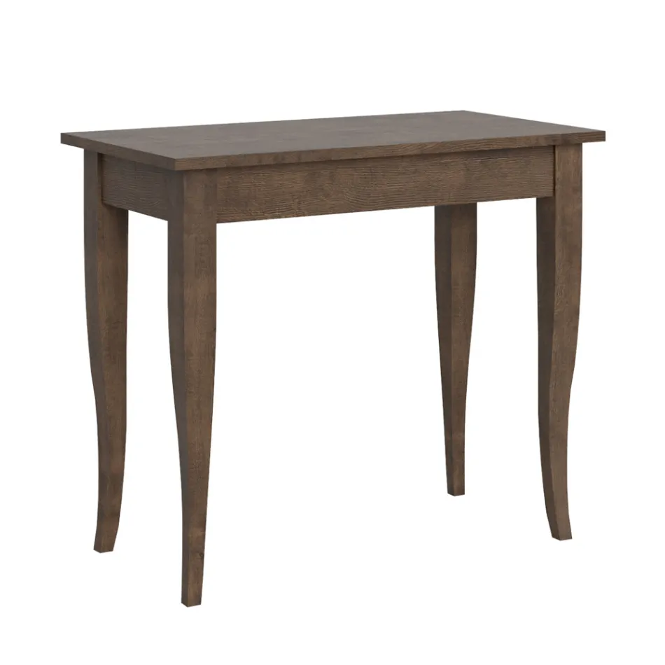 Wysuwana konsola z wykończeniem w kolorze orzecha lub białego jesionu Made in Italy - Folletto Viadurini