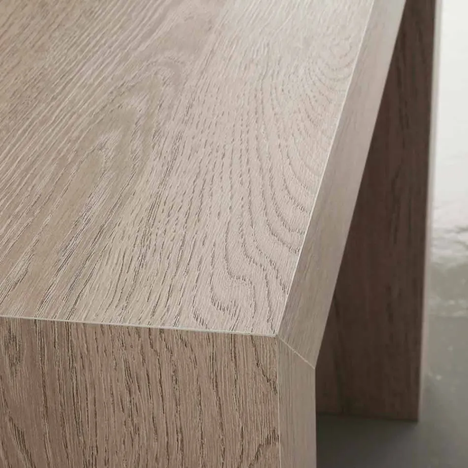 Konsola wysuwana do 295 cm ze składanej melaminy Uri Viadurini