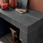 Wysuwana konsola do 290 cm z drewnianym blatem Made in Italy - Seregno Viadurini