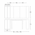 Wysuwana konsola do 295 cm z drewna design Made in Italy - Temocle Viadurini