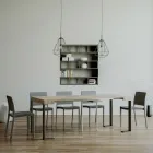 Rozkładana konsola do 300 cm z antracytową ramą Made in Italy - Giant Viadurini