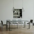 Rozkładana konsola do 300 cm z antracytową ramą Made in Italy - Giant Viadurini