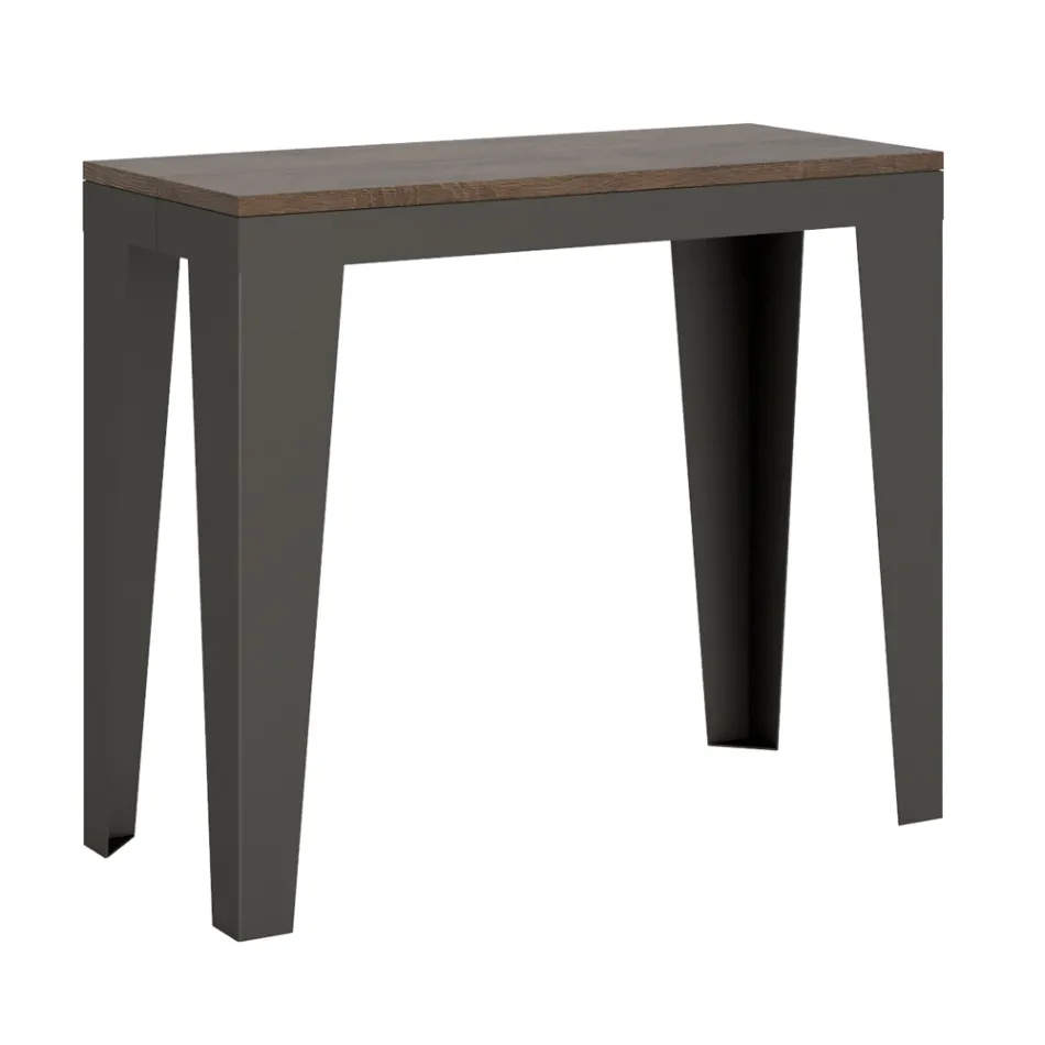 Rozkładana konsola do 300 cm z drewnianych mikrocząstek Made in Italy – Flamber Viadurini