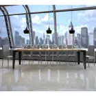 Rozkładana konsola do 300 cm z drewnianych mikrocząstek Made in Italy – Flamber Viadurini